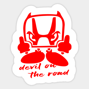 Devil on the road honda Sticker